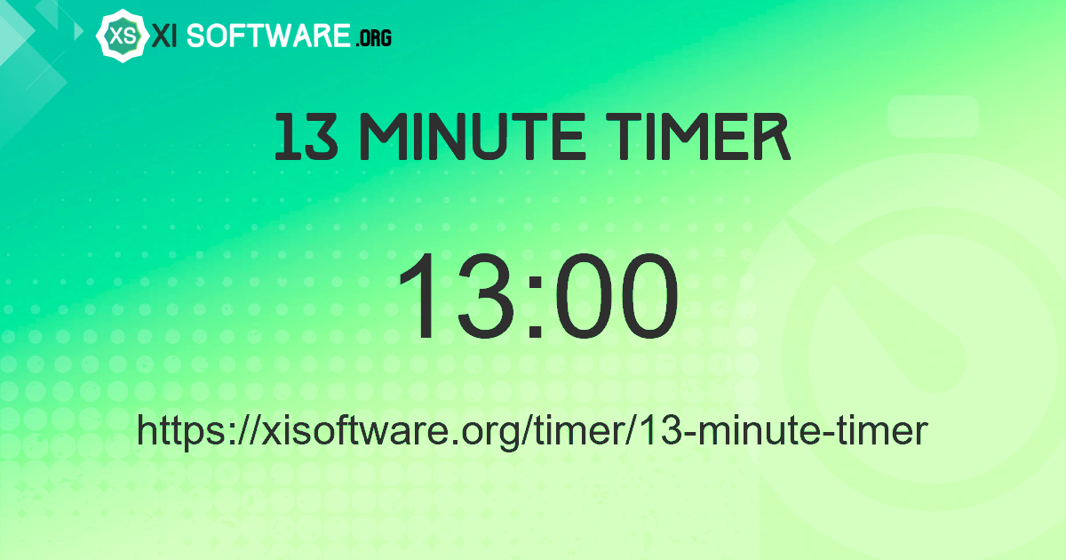 13 Minute Timer
