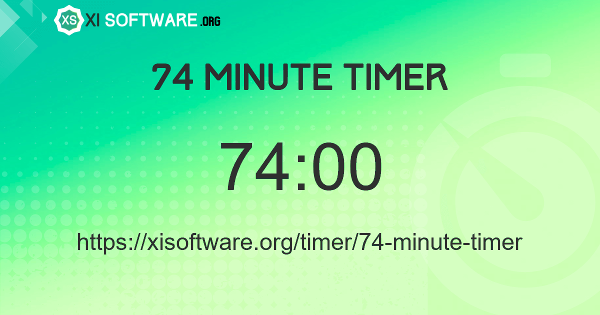 74 Minute Timer